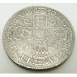 1680 over 79 Charles II crown, third bust T SECUNDO edge, GF