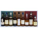 Three The Classic Malts Collection three bottle single malt whisky sets comprising Caol Ila 12