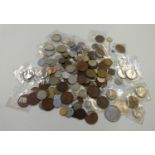 A collection of various overseas coinage, 19thC onwards, to include USA, Ireland etc etc