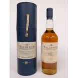 Talisker Isle of Skye 10 year old single malt Scotch whisky, 70cl, 45.8% vol, in original tube.