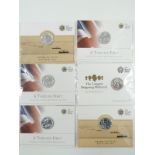 Royal Mint UK twenty pound silver coins in presentation packs, to include outbreak of First World