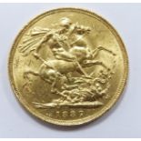 1897 gold full sovereign, cased with London Mint Office certificate