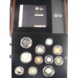 Royal Mint 2012 premium proof collection coin set comprising ten coins and medal, including 2 two