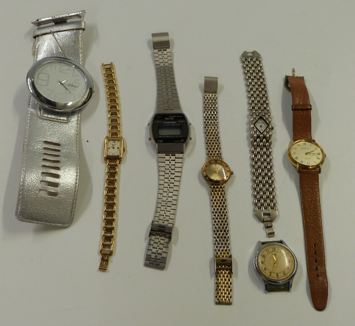 A large collection of costume jewellery including beads, Ingersoll watch, Rotary watch etc - Image 8 of 8