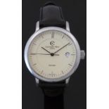 Christopher Ward gentleman's automatic wristwatch ref. 2328 with date aperture, cream stepped