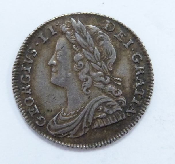 George II 1739 sixpence young Laureate and draped bust, reverse roses in angles, GVF, Spink 3708 - Image 2 of 2