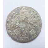 1787 George III sixpence with semee of hearts, VF+