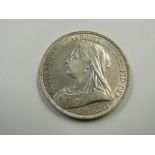 1894 veiled head Victorian crown VLII, EF