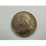 1897 veiled head Victorian crown LXI, EF