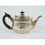 George V hallmarked silver bachelor's teapot, London 1911 maker C S Harris & Sons Ltd, length 21.