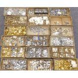 A very large quantity of gold plated and stainless steel wristwatch cases, all unused and most in