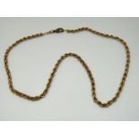 A 9ct gold rope twist necklace, 5.2g