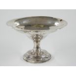 George V hallmarked silver pedestal bonbon dish, Birmingham 1919 maker's mark rubbed, height 6.5,