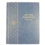 Whitman folder containing British farthings 1902-1956, many with lustre