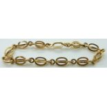 An 18ct gold bracelet, 7.3g