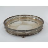 Modern C J Vander Ltd hallmarked silver galleried tray in the Georgian style, Sheffield 1990,