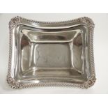Edward VII hallmarked silver pedestal dish with gadrooned edge, Sheffield 1903 maker Atkin Brothers,