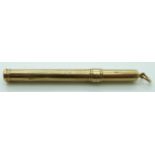 Sampson Mordan & Co 9ct gold pen/pencil, engraved June 1920, 11.6g