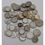 Approximately 367g of pre 1947 UK silver coinage