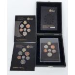 Royal Mint Royal Shield of Arms proof coin set comprising seven coins from one pound to one penny,