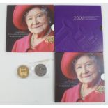 Five £5 coins including 2002 Queen Elizabeth the Queen Mother memorial crown x2, 2006 Queen's 80th