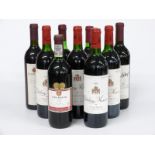 Nine bottles of red wine including four Chateaux Musar, Lebanon 1989, 1994 and two 1991, all 75cl
