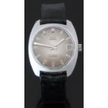 Smiths Astral gentleman's automatic wristwatch with date aperture, white and steel hands, red and