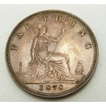 1878 young head Victorian farthing UNC with lustre