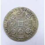George II 1741 sixpence, young head roses in angles, reverse VF with some residual gilding