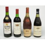 Four bottles of French red wine comprising Chateau Rausan-Segla 1976 Margaux, Savigny-les-Baune