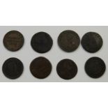 Four 19thC farthing trade tokens to include Columbian, Isaac Earlysman London, John Knapp