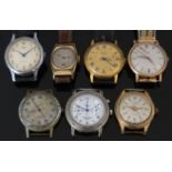 Seven various gentleman's wristwatches including Smiths, MuDu automatic, Altair, Sekonda etc