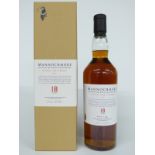 Mannochmore 18 year old natural cask strength Speyside single malt Scotch whisky, bottle number