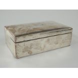 Egyptian white metal cigarette case with silver marks to base and further maker's mark, possibly