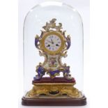 H.Y (Henry) Marc, Paris mid 19th century clock, the waisted case with gilt foliate decoration,