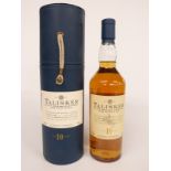 Talisker Isle of Skye 10 year old single malt Scotch whisky, 70cl, 45.8% vol, in original tube.