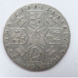 1787 George III sixpence with hearts, VF