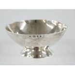 Elizabeth II hallmarked silver pedestal bowl, London 1969 maker's mark obscured, diameter 8.5cm,