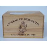 Case of six bottles of Chateau de Beaucastel Chateauneuf du Pape 1995