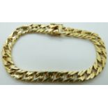 A 14ct gold curb link bracelet. 25.7g