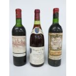 Three bottles of French red wine comprising Chateau Rausan Gassies 1971, Volnay-Santenots 1979 and