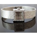 Girard Perregaux 18ct white gold ladies wristwatch with 22 round cut diamonds set to the bezel,