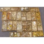 A very large quantity of gold plated and stainless steel wristwatch cases, all unused and most in