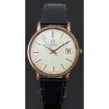 Omega gold plated gentleman's automatic wristwatch ref. 166.0202 with date aperture, two-tone
