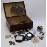 A collection of UK coinage, modern crowns etc to include Charles II farthing, George II halfpenny