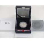 Royal Mint silver proof Piedfort £5 coin Prince George of Cambridge, in original case with