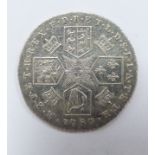 1787 George III sixpence with semee of hearts, VF