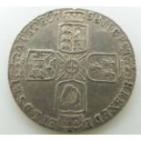 George II 1758 sixpence old head, plain angles reverse, 8 over 7, unusual X in Rex