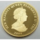 Tristan da Cunha Trafalgar 22ct gold one guinea coin, one of a limited edition of 499, 8.4g
