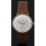 Majex 9ct gold gentleman's wristwatch ref.1063/1 with gold dauphine hands and baton markers,